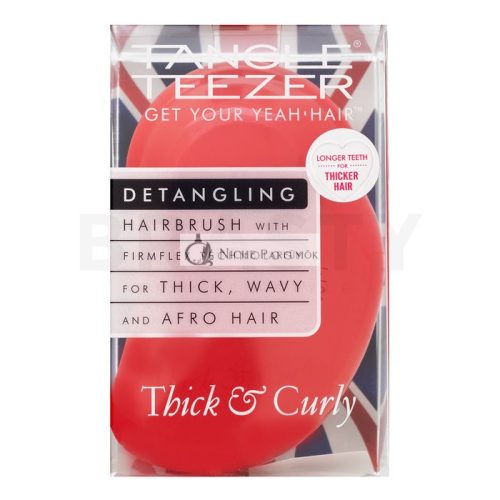 Tangle Teezer Thick & Curly Haarbürste für lockiges und krauses Haar Salsa Red
