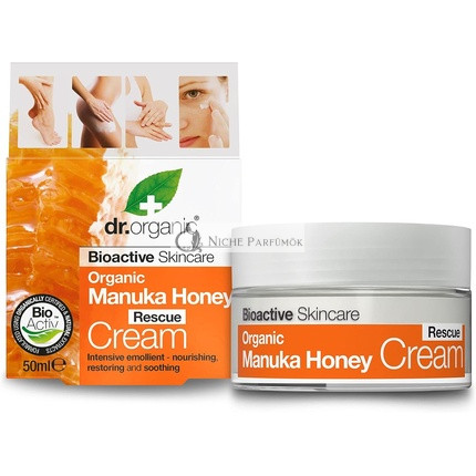 Dr Organic Manuka Krém Természetes Vegetáriánus, Állatkísérletmentes, Parabén- és SLS-Mentes, 50ml