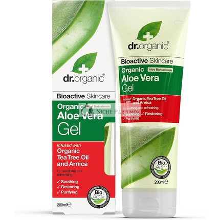 Dr Organic Bio Aloe Vera Gel mit Teebaum und Arnika 200ml