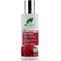   Dr Organic Rosenöl Toner zur Wiederherstellung reifer Haut für Männer und Frauen, natürlich, vegan, tierversuchsfrei, ohne Parabene und SLS, organisch 150ml