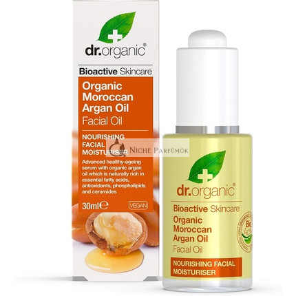 Dr Organic Marokkanisches Arganöl Gesichtsöl feuchtigkeitsspendend für normale und trockene Haut 30ml