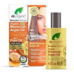   Dr Organic Marokkói Argán Olaj 100% Tiszta Olaj Hajra, Bőrre és Körömre, 50ml