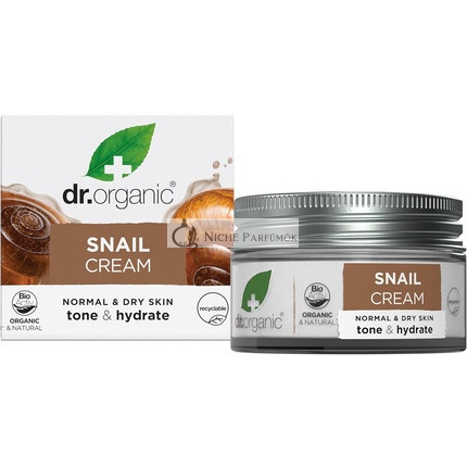 Dr Organic Csiga Gél Krém Egészséges Öregedés Hidratáló Férfiak Nők Normál Száraz Bőrre Természetes Vegetáriánus Állatkísérlet-Mentes Parabén SLS-Mentes Újrahasznosított 50ml Csiga Gél