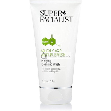 Super Facialist Anti Blemish Tisztító Arclemosó Salicilsavval és Niacinamiddal, 150ml
