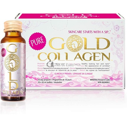 GOLD COLLAGEN Pure 10 nap - Harcoljon az öregedés korai jelei ellen és táplálja belülről hidrolizált kollagénnel, hialuronsavval és borage olajjal