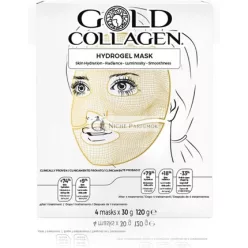   GOLD COLLAGEN Hydrogel Mask Set Gesichtsmasken für Dehydrierte & Müde Haut mit Hyaluronsäure gegen Falten & feine Linien, kühlende Wirkung, hergestellt in Südkorea