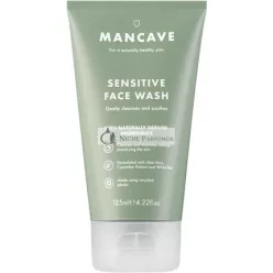   ManCave Sensitive Gesichtsreiniger für Männer 125ml - Reinigen und Nähren Sie die Haut mit Gurkenextrakt, Weißem Tee und Aloe Vera - Dermatologisch Getestet - Natürliche Formulierung - Vegan Freundlich