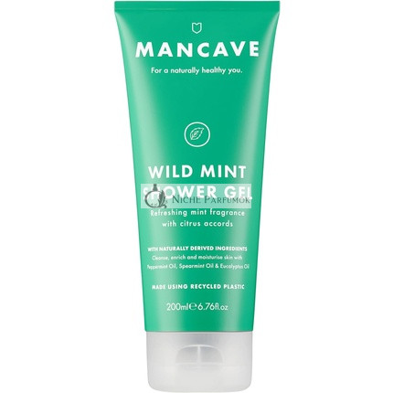 ManCave Wild Mint Duschgel 200ml mit Zitrone, Pfefferminze und Eukalyptusöl