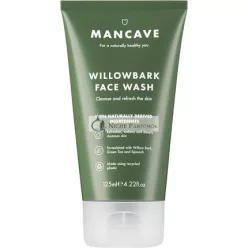   ManCave Willowbark Gesichtswaschgel 125ml für Männer mit Weidenrinde-Extrakt, grünem Tee und Spinat-Extrakt