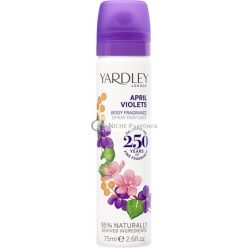 Yardley London April Violets Testápoló Spray, 75 ml
