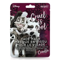   Mad Beauty Disney Cruella Gesichtsmaske aus 101 Dalmatiner, Feuchtigkeitsspendende und Erfrischende Gesichtsmaske für Schöne Haut