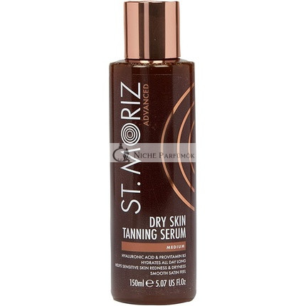 ST. MORIZ Haladó Száraz Bőrápoló Szérum Hidratáló Álfekete Öntet Hyaluronsavval és B5-vitaminnal, 150ml