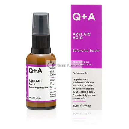 Q+A Azelaic Acid Balancing Serum Póruscsökkentő Cink-PCA-val és Antioxidánsokkal Frissebb és Simább Bőrért