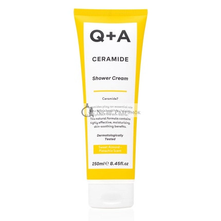 Q+A Duschcreme mit Ceramid, Squalan, Jojobaöl und nachhaltigem Ananasceramid-Extrakt, 250ml