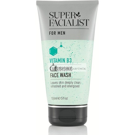 Super Facialist for Men Energisierendes Gesichtswaschgel mit Vitamin B3, Hyaluronsäure, Magnesium und Vitamin E, 150ml