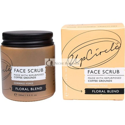 UpCircle Kávés Arcradír, Virágkeverék Érzékeny Bőrre, Chamomile, Shea Vaj, Kókusz + Csipkebogyó Olaj, 100ml