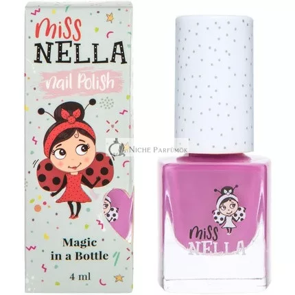 Miss Nella Little Poppet Biztonságos Lila Körömlakk Gyerekeknek, Nem Toxikus, Szagtalan Formula, Gyerekeknek és Kisgyermekeknek, Természetes Vízalapú, Könnyen Lehúzható