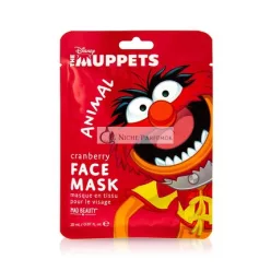   MAD Beauty Disney Muppet Animal Gesichtsmaske, feuchtigkeitsspendende und erfrischende Tuchmaske mit Cranberry-Extrakt, 30g