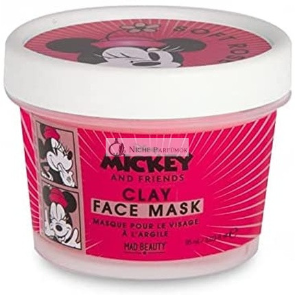 Mad Beauty Minnie Mouse Puha Rózsás Illatú Agyag Arcmaszk, 90ml