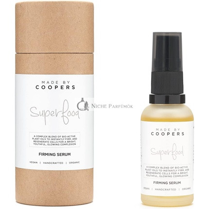 Made By Coopers Szuperélelmiszer Firming Serum Természetes Organikus Arcszérum Ragyogó Bőrért, 30ml