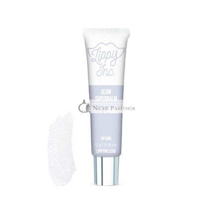 Lippy Inc. Glow White Diamond Superbalm Ragyogó Ajkakápoló Avokádó Olajjal, Argán Olajjal és Makadámia Olajjal