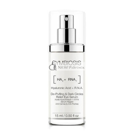 SYMBIOSIS Hyaluronsav+RNA Puffadáscsökkentő és Sötét Karikák Elleni Szemszérum, 15ml