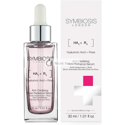 Symbiosis London Rosen- und Hyaluronsäure Antioxidans Strahlendes Serum 30ml