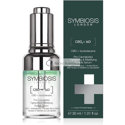 Symbiosis London CBD + Isododecan Pro Cannabidiol Straffendes und Mattierendes Doppelsérum, 30ml