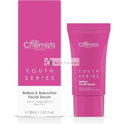 skinChemists Retinol Bakuchiol Gesichtsserum mit Hyaluronsäure, Fortschrittliche Anti-Aging-Formel, 30ml