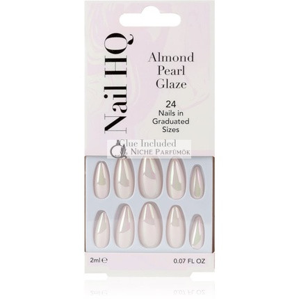 Nail HQ Mandula Műkörmök Gyöngyház Fényben 24 db
