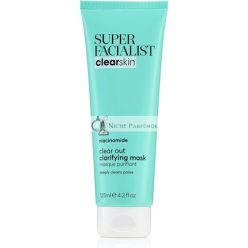   Super Facialist Clear Out Clarifying Mask Aknebehandlung Mit 1% Niacinamid Teebaumöl Präbiotika Veganfreundlich, 125ml