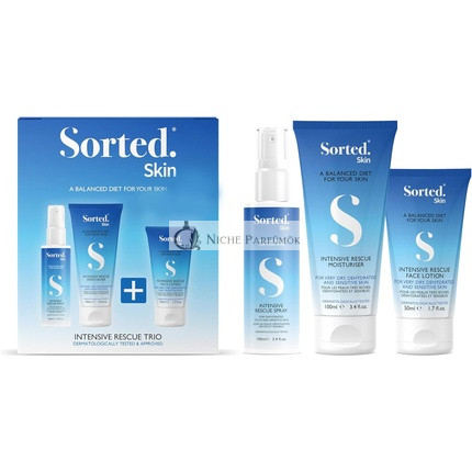S Sorted Sorted Skin Intensives Rettungs-Trio für trockene, dehydrierte und empfindliche Haut, 100 ml Spray, 50 ml Gesichtscreme und 100 ml Feuchtigkeitscreme