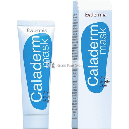 Caladerm Maske für fettige Haut mit Akne, glättende und regenerierende Wirkung, ideal für Mitesser und Unreinheiten