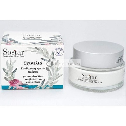 Sostar SkinOlia Hidratáló Nappali Krém Chioszi Mastiha és Szűz Olívaolajjal, 50 ml