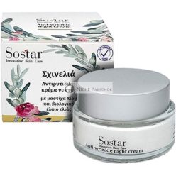   Sostar Skinolia Ránctalanító Éjszakai Krém Mastic és Olívaolajjal, 50ml