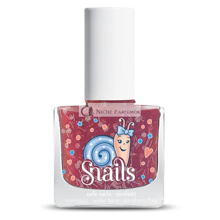Snails 517897 Gyerek Körömlakk Fedőréteg Candy Cane Vörös Vízbázisú Mosható Biztonságos Vegán