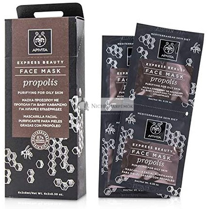 Expressz Szépségmaszk Fiatal Zsíros Bőrre Propolisszal, 6x2x8ml