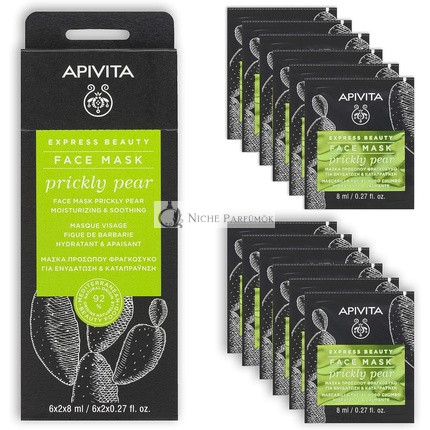 Apivita Kaktusfeigen-Gesichtmaske, feuchtigkeitsspendend und beruhigend, 8ml