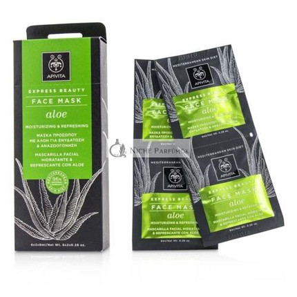 Apivita Express Beauty Gesichtsmaske mit Aloe Hydratisierend & Erfrischend - Packung mit 6
