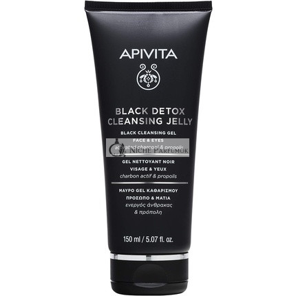 Apivita Fekete Detox Tisztító Zselé Arcra és Szemre 150ml