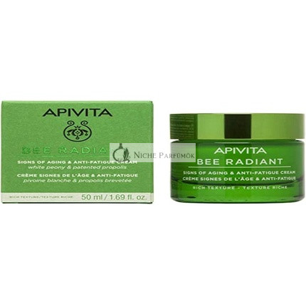 Apivita Bee Radiant Ráncok Elleni és Fáradtság Elleni Krém Gazdag Textúrával, 50ml