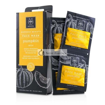Apivita Express Beauty Gesichtsmaske mit Kürbis Detox 6x8ml - Packung mit 6