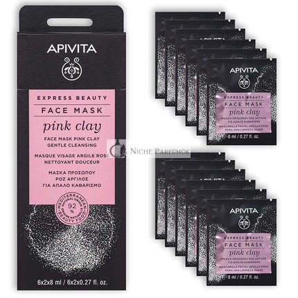 APIVITA Express Beauty Gesichtsmaske mit Rosa Ton, 12 Packungen, 7.9 ml