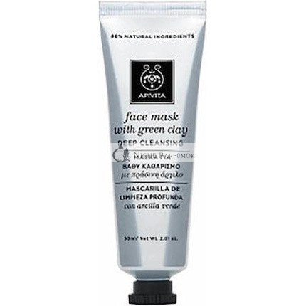 Apivita Gesichtsmaske zur Tiefenreinigung mit grünem Ton 50ml