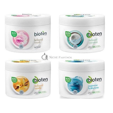 Bioten Kókusz Hyaluronsav Muskátli Vanília Testápoló Krém, 250ml