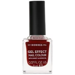   KORRES Édes Mandula Körömlakk 59 Borvörös Vegan Gél Hatás, 11ml