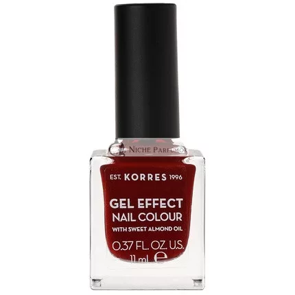 KORRES Édes Mandula Körömlakk 59 Borvörös Vegan Gél Hatás, 11ml