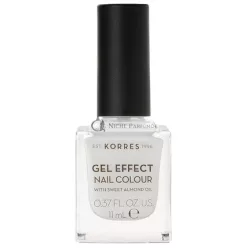   KORRES Édes Mandula Körömlakk 02 Porcelán Fehér Vegán Körömlakk Gél Hatással 11ml