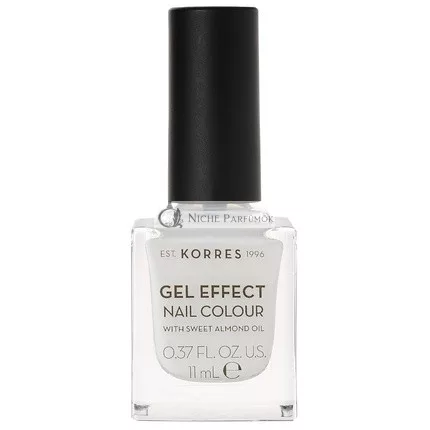 KORRES Édes Mandula Körömlakk 02 Porcelán Fehér Vegán Körömlakk Gél Hatással 11ml