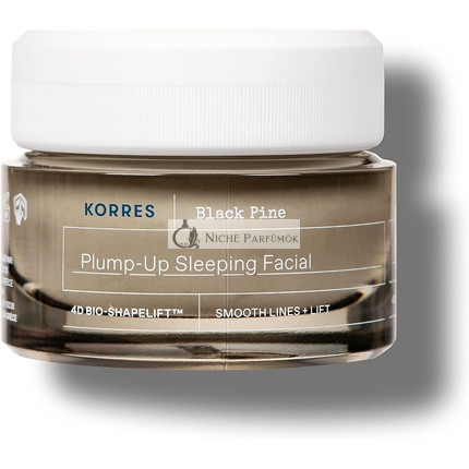KORRES BLACK PINE 4D Bio-ShapeLift Plumping Éjszakai Krém a Tömör Bőrért, 40ml